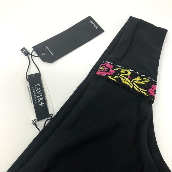 TAVIK Bouquet Black Bikini Bottom👙Sz S - Picture 6 of 7